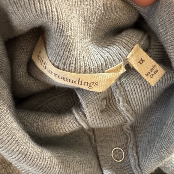 Soft Surroundings Long Sleeve Henley Tunic Sweater 1X - Picture 6 of 9